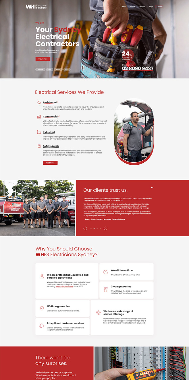 Whes Electrical - A Spot Site client