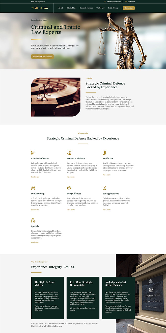 Tempus Law - A Spot Site client