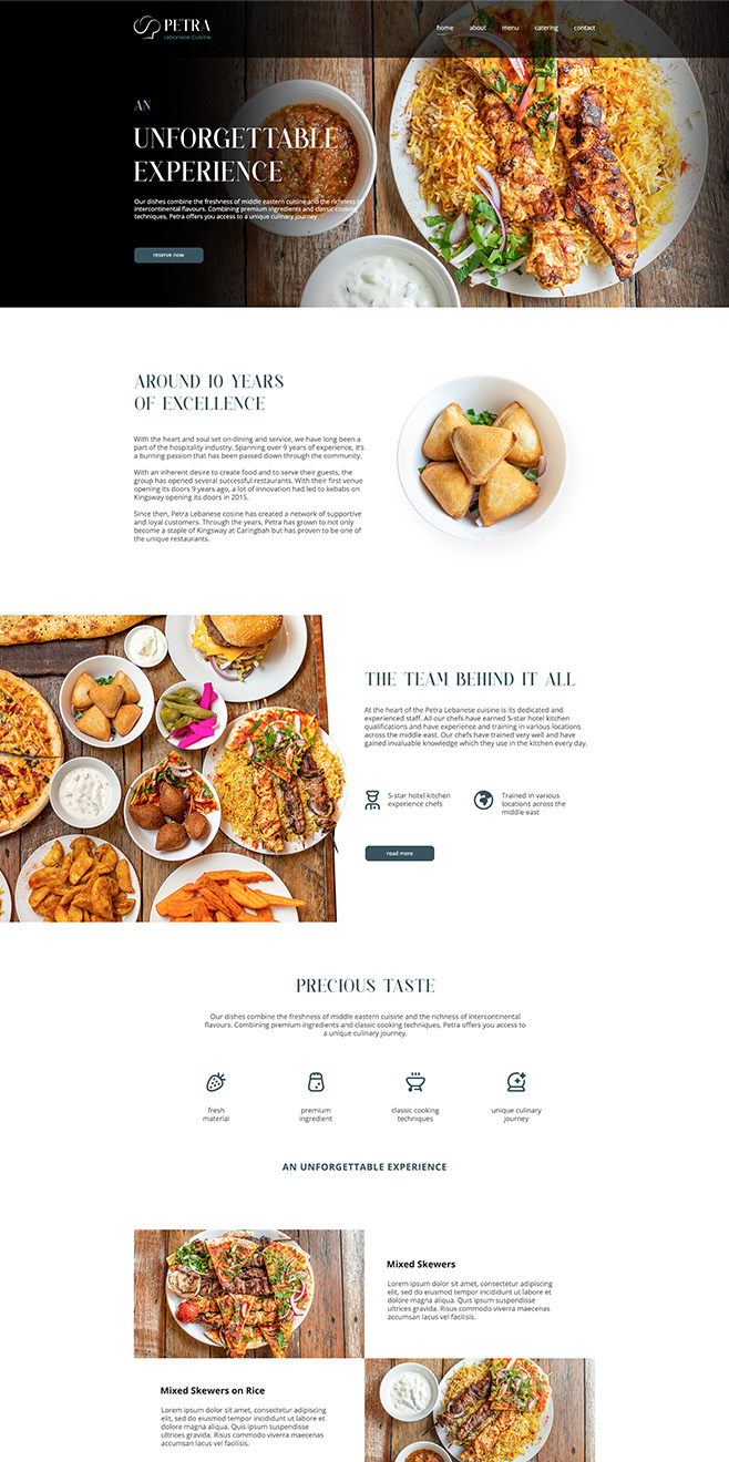 Petra Lebanese Cuisine - A Spot Site client