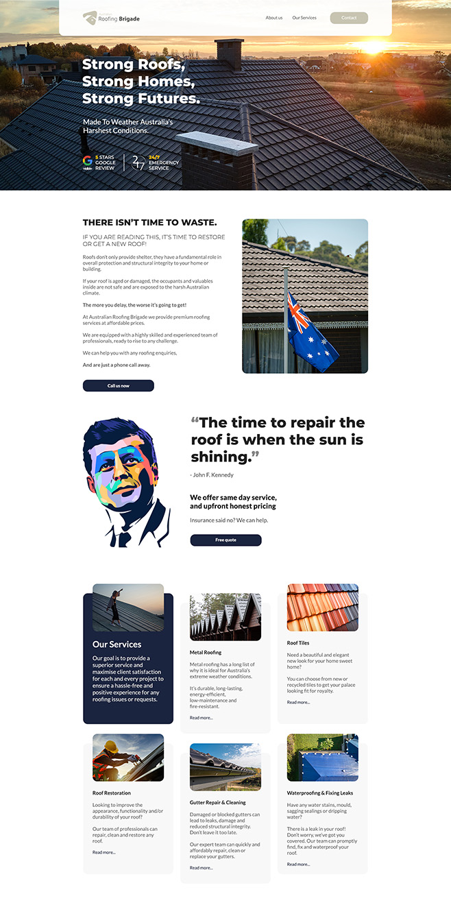 Australian Roofing Brigade - A Spot Site client