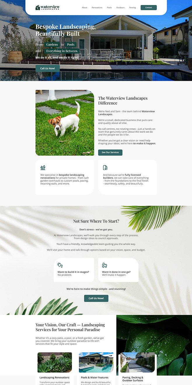 Waterview Landscapes - A Spot Site client