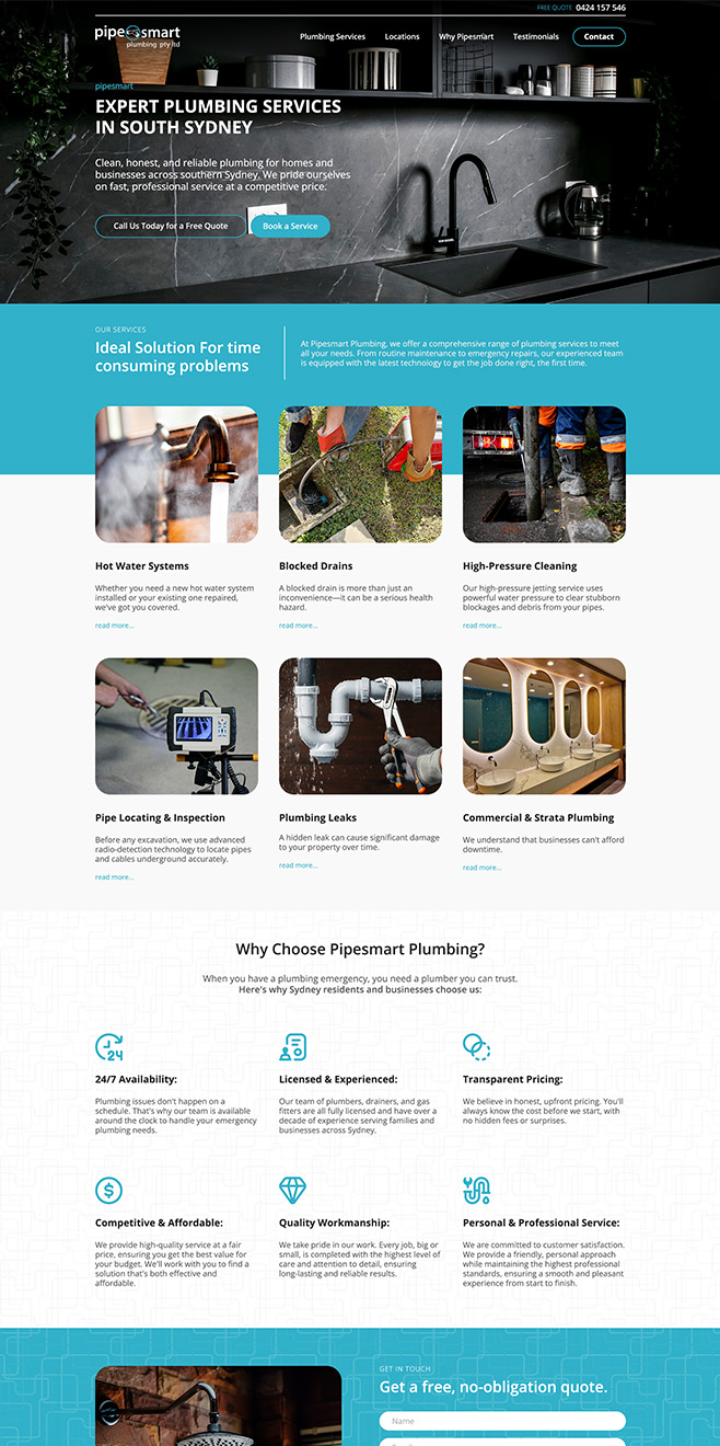 Pipesmart Plumbing - A Spot Site client