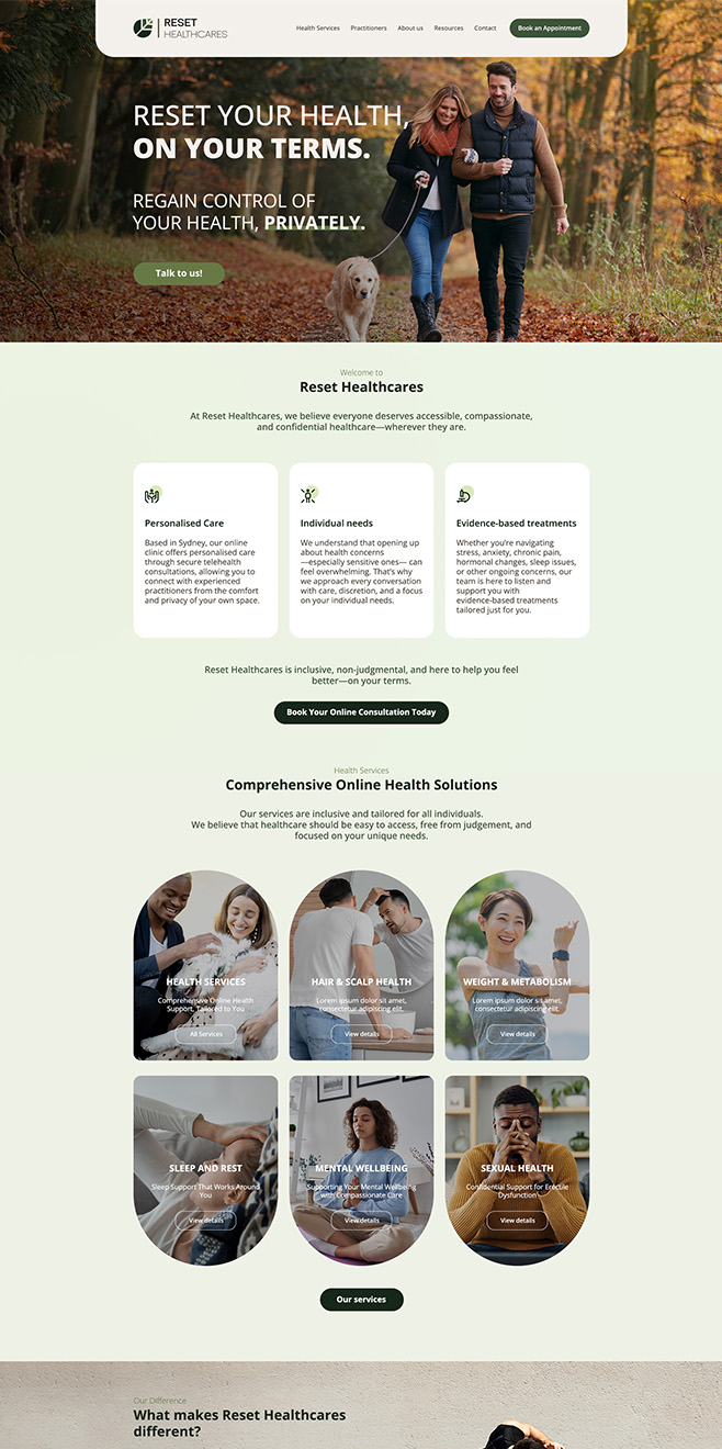 Reset Healthcare - A Spot Site client