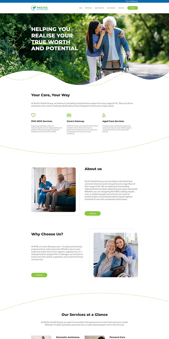 Pacific Healthcare Group - A Spot Site client