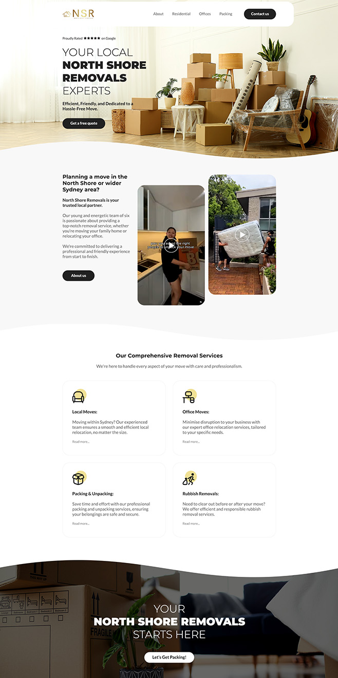 North Shore Removals - A Spot Site client